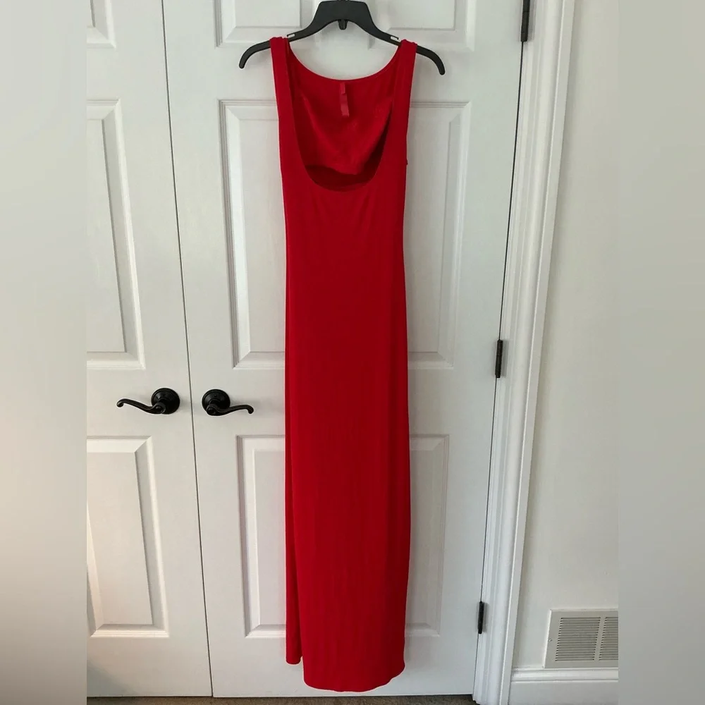 SKIMS Soft Lounge Lace Long Dress With Bralette | Cherry | Size L - Picture 6 of 10